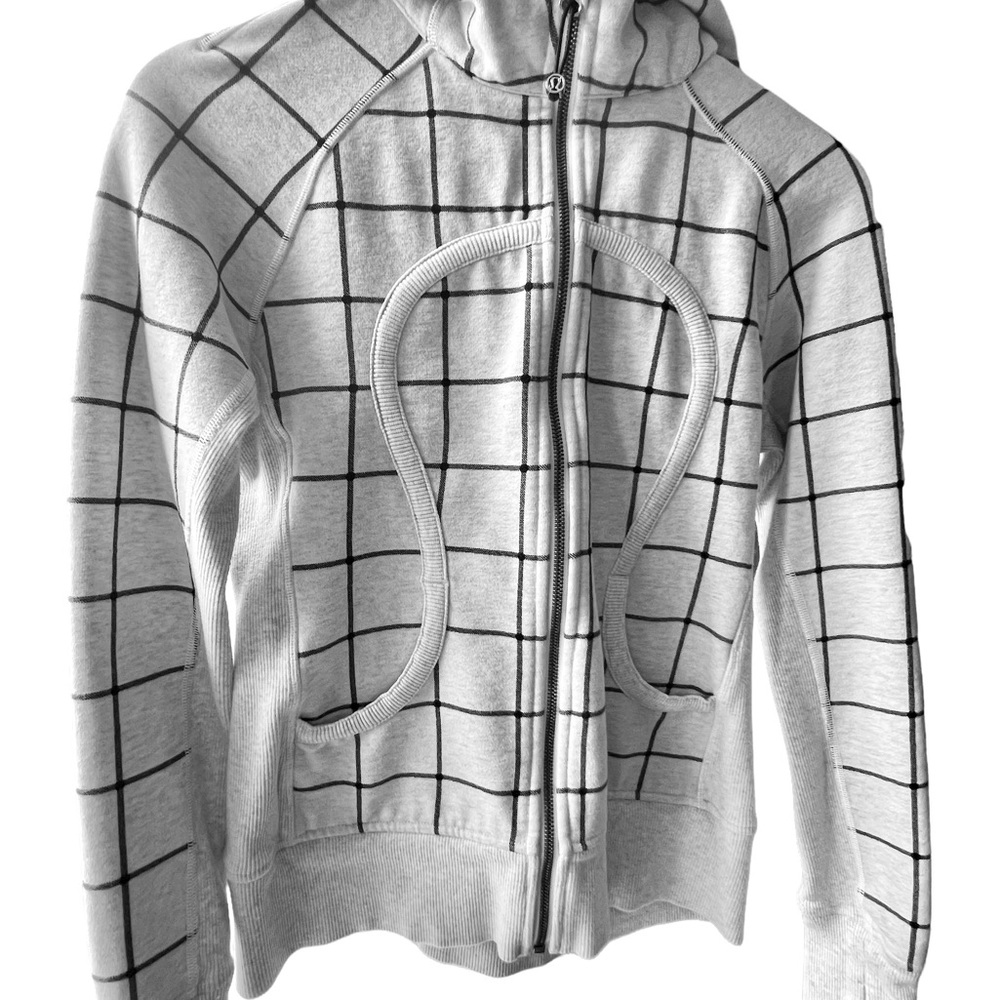 COPY - *RARE* lululemon Scuba Hoodie II size 6 heathered white black - Picture 5 of 14